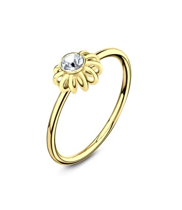 Flower Designed Gold Plated Nose Ring NSKR-35-GP